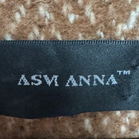 ASM Anna 100% Brown Chevron Wool Coat. Never Been Worn! - Picture 6 of 6
